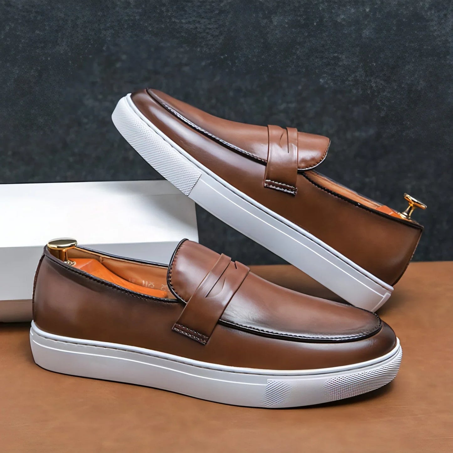 Plus Size Board Shoes Male Business Casual Leather Shoes Men - Which Mark
