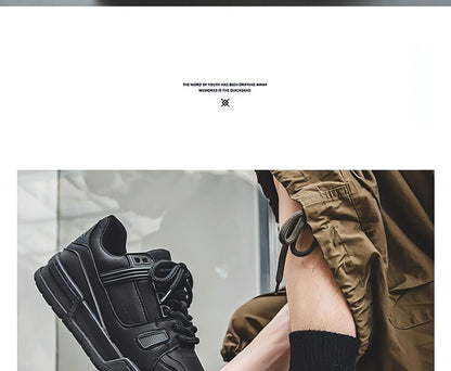 Black American Retro Platform Sports Board Shoes - Which Mark