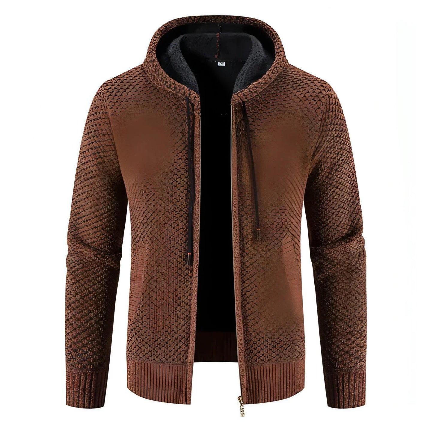 Knitwear Men's Hooded Sweater Fleece-lined Velvet-added Thickness - Which Mark