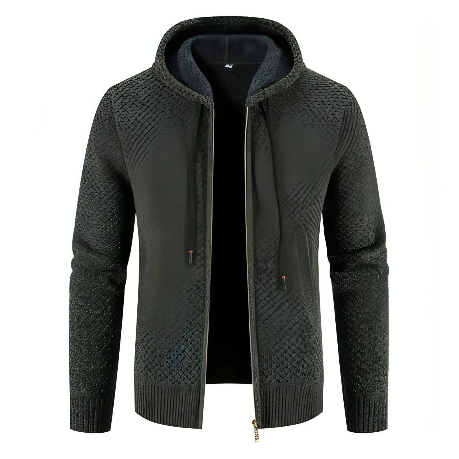 Knitwear Men's Hooded Sweater Fleece-lined Velvet-added Thickness - Which Mark