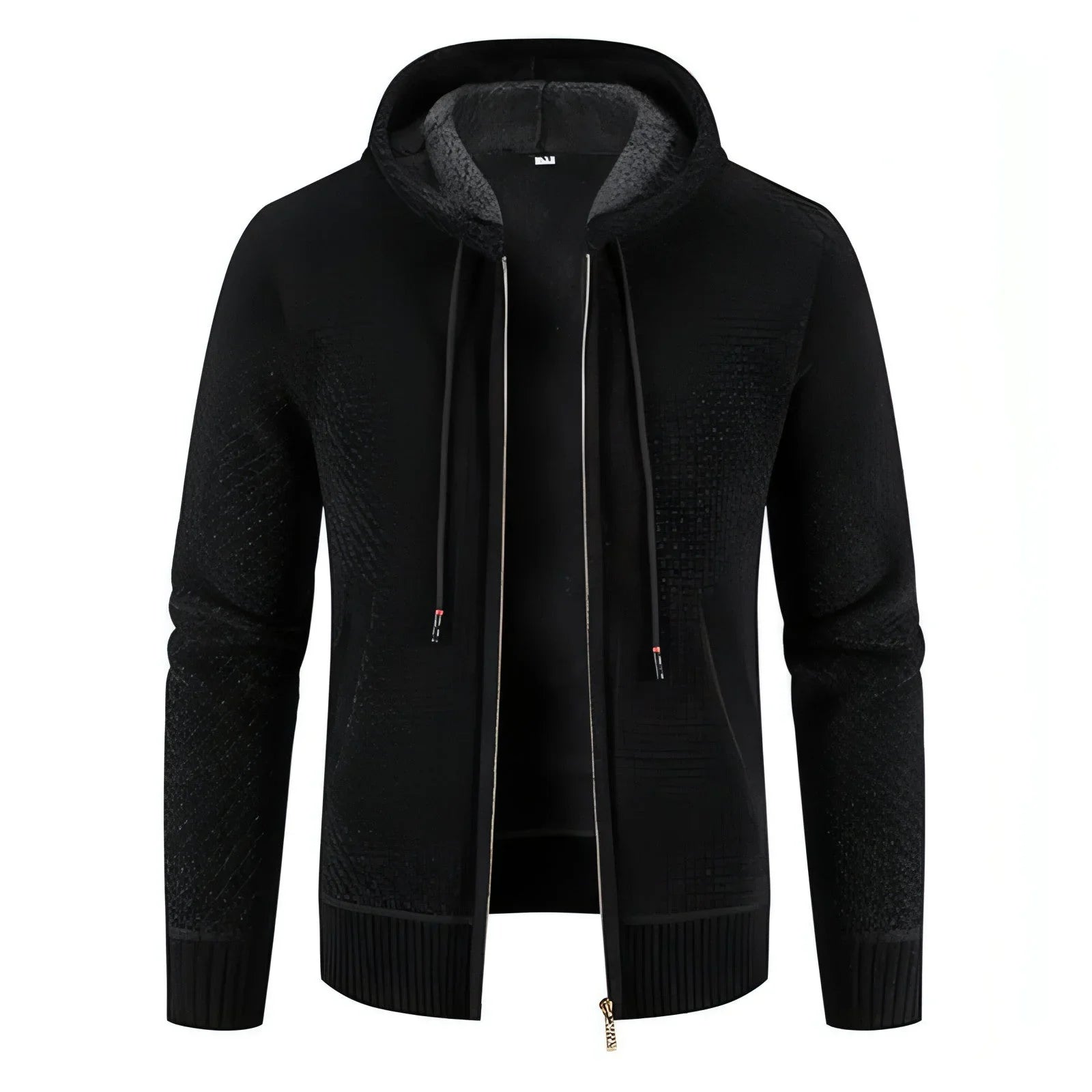 Knitwear Men's Hooded Sweater Fleece-lined Velvet-added Thickness - Which Mark