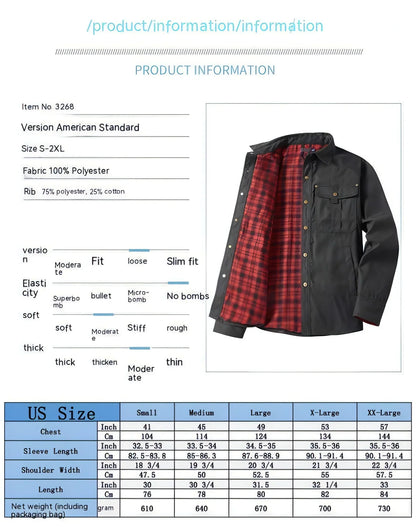A.1 Lapel Plaid Flannel Casual Retro Western Style Jacket Men - Which Mark