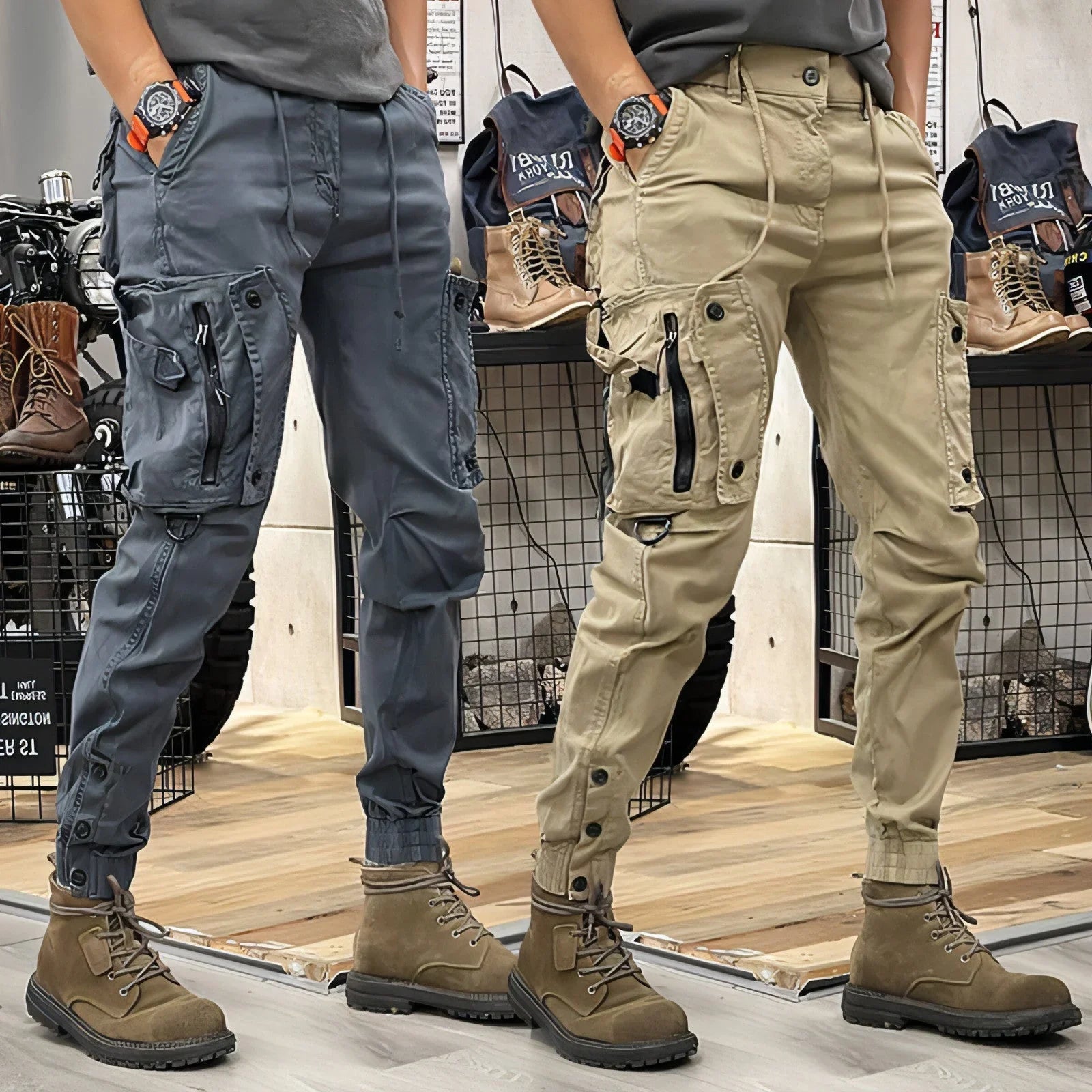 SAFARI Straight Functional Outdoor Tactics Casual Pants Jeans Men - Which Mark