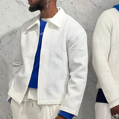 Men's Solid Color Fashion Tracksuit Top Casual Pants Two-piece Set - Which Mark