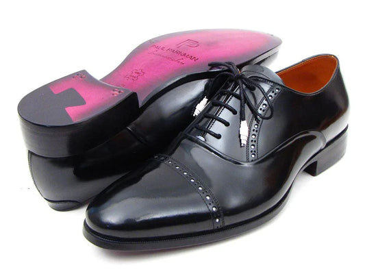 Paul Parkman Captoe Oxfords Black Dress Shoes (ID#78RG61) - Which Mark