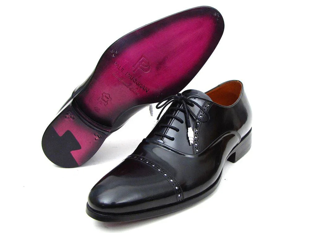 Paul Parkman Captoe Oxfords Black Dress Shoes (ID#78RG61) - Which Mark
