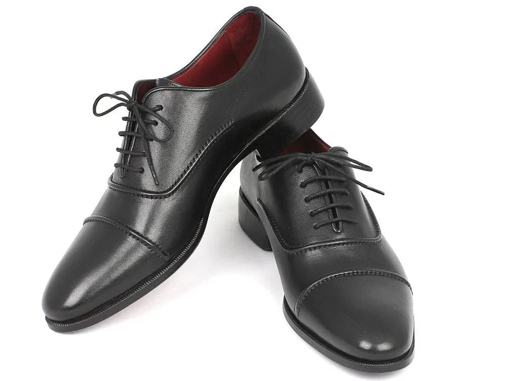 Paul Parkman Men's Captoe Oxfords Black (ID#077-BLK) - Which Mark