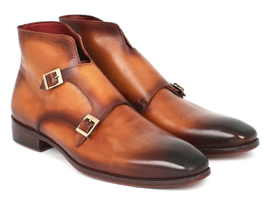 Paul Parkman Double Monkstrap Boots Brown (ID#8154-BRW) - Which Mark
