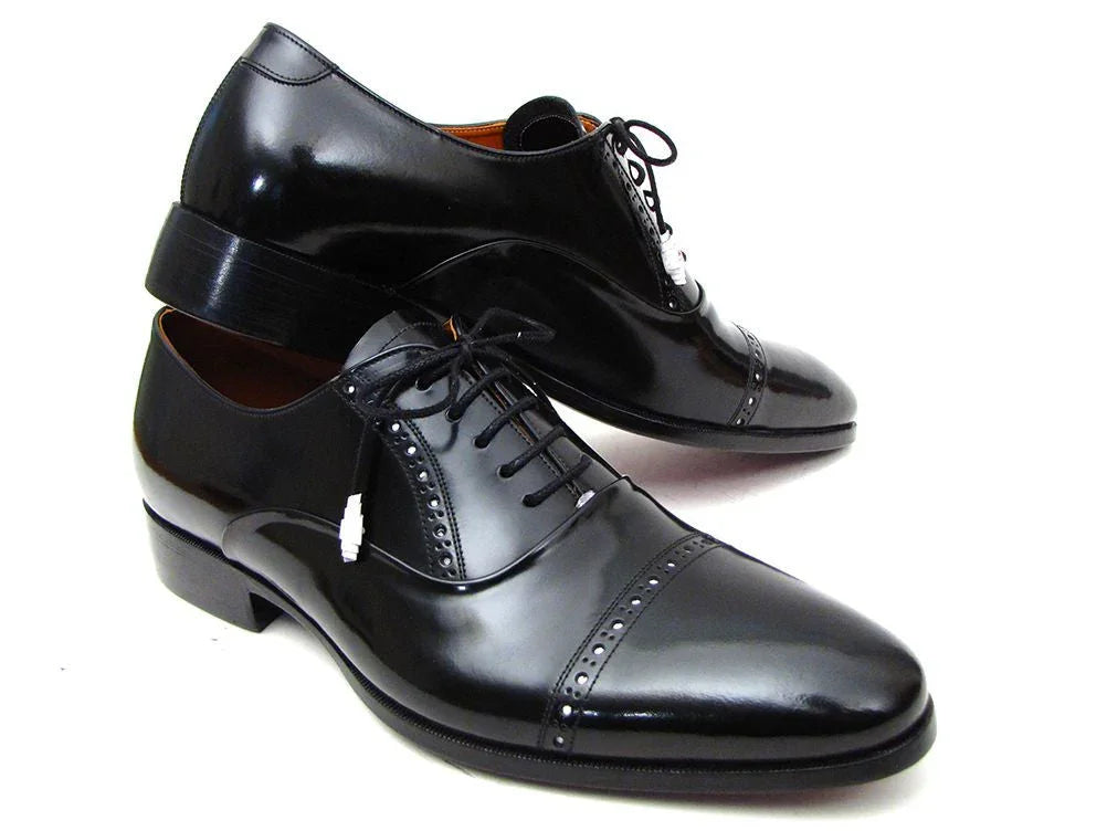 Paul Parkman Captoe Oxfords Black Dress Shoes (ID#78RG61) - Which Mark