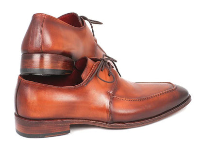 Paul Parkman Brown Leather Apron Derby Shoes For Men (ID#33SX92) - Which Mark