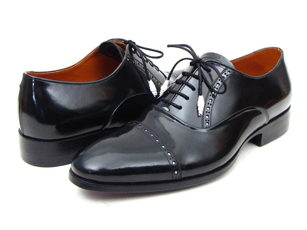 Paul Parkman Captoe Oxfords Black Dress Shoes (ID#78RG61) - Which Mark