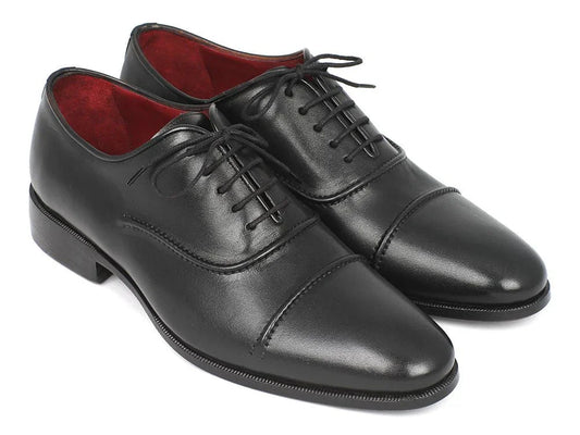 Paul Parkman Men's Captoe Oxfords Black (ID#077-BLK) - Which Mark