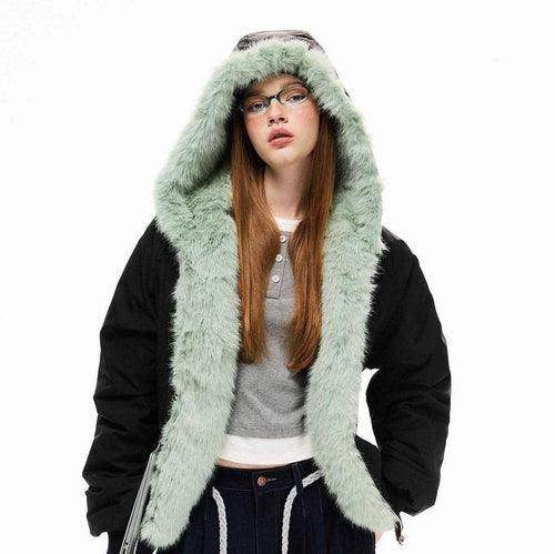 Loose Fleece-lined Warm Parka Cotton Jacket Top Coat For Women - Which Mark