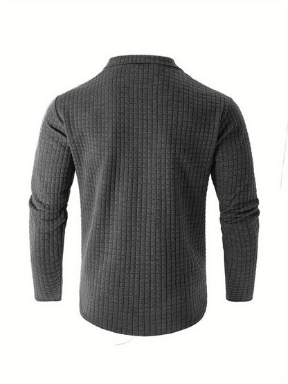 Outdoor Stand Collar Half Zip Training T-shirt Waffle Sports Bottoming - Which Mark
