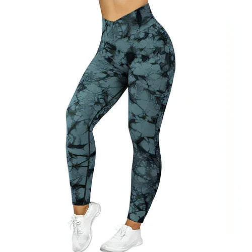Seamless Tie Dye Leggings Women Yoga Pants Push Up Sport Fitness - Which Mark