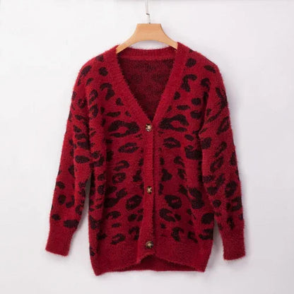 UrbanFur™ – Long Sleeve Leopard Knit Cardigan - Which Mark