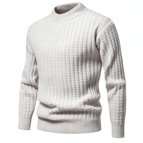 A.1. Autumn Men's Knitwear Solid Color Round Neck Fashion Sweater - Which Mark