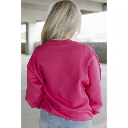 A1. Round Neck Long Sleeve Top Women's Loose Printed Sweater - Which Mark