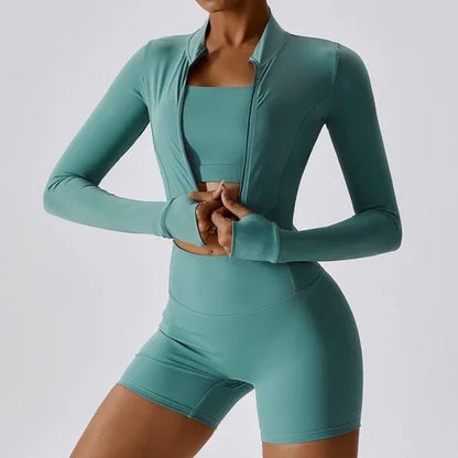 A1. Outdoor Sports Skinny Yoga Clothes Suit Nude Feel Women (Leggings) - Which Mark