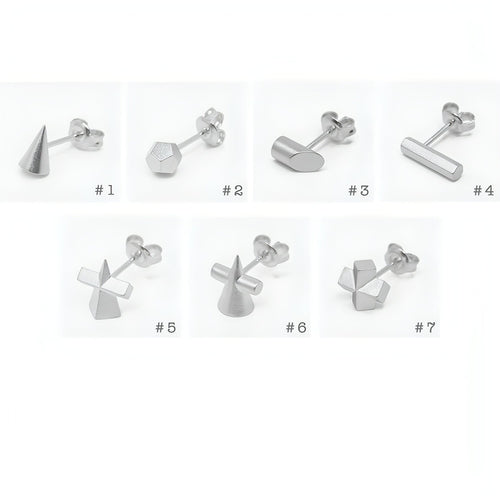 Women's Simple Minimalist Sketch Geometric Earrings - Which Mark