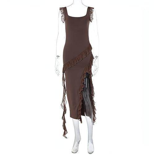 Female Summer Fashionable Stringy Selvedge Stitching Temperament Dress - Which Mark
