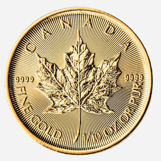 1/20 oz CANADIAN MAPLE LEAF Gold Coin (Random Year) - Which Mark
