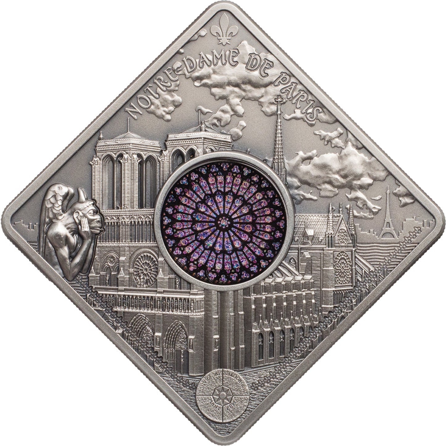 50 g Silver NOTRE DAME DE PARIS Coin 2017 Palau - Which Mark
