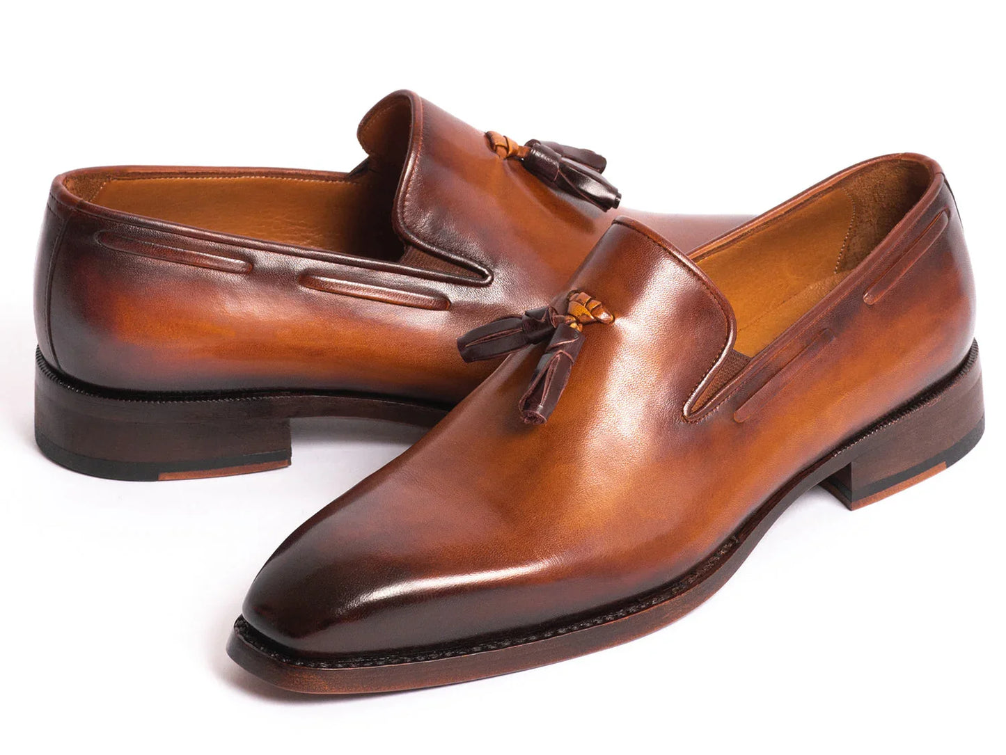 Paul Parkman Brown Goodyear Welted Tassel Loafers (ID#51TS-BRW) - Which Mark