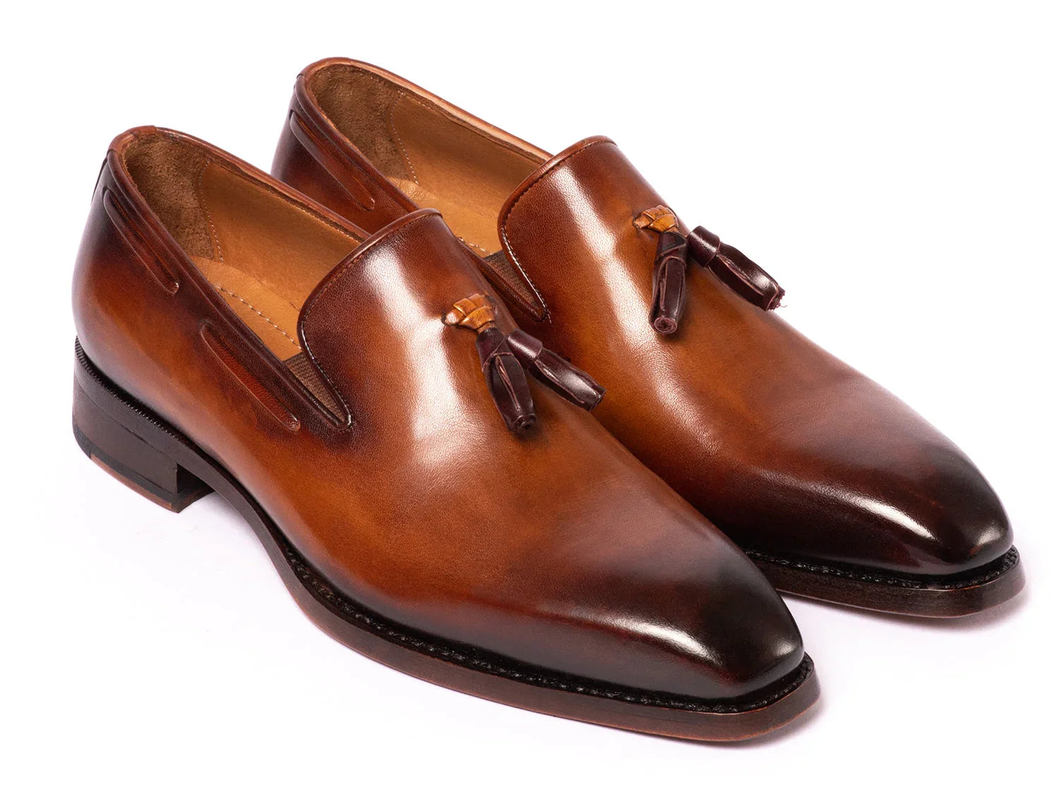 Paul Parkman Brown Goodyear Welted Tassel Loafers (ID#51TS-BRW) - Which Mark
