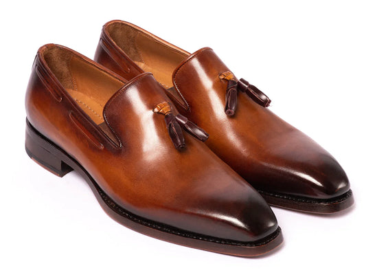 Paul Parkman Brown Goodyear Welted Tassel Loafers (ID#51TS-BRW) - Which Mark