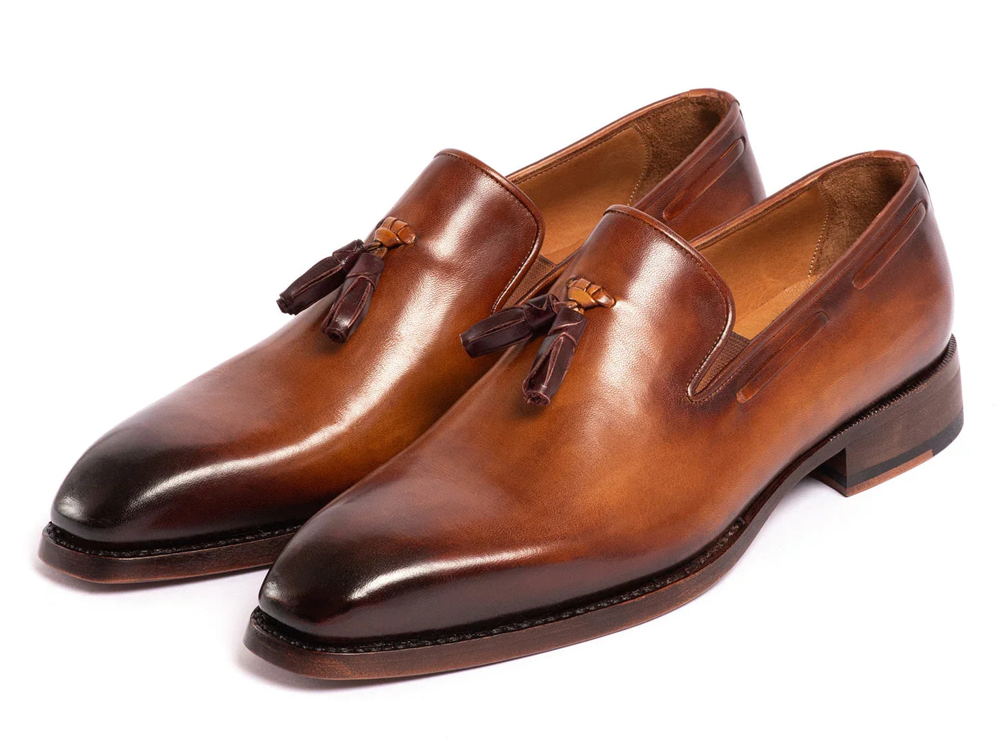 Paul Parkman Brown Goodyear Welted Tassel Loafers (ID#51TS-BRW) - Which Mark