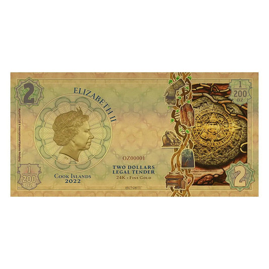2022 Cook Islands STORY Threads of Light 24k Gold Note - Which Mark