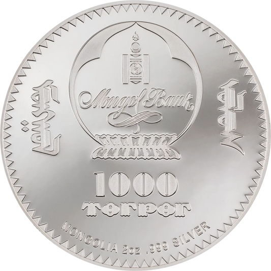 2 oz Silver LION Into the Wild Coin 2022 Mongolia - Which Mark