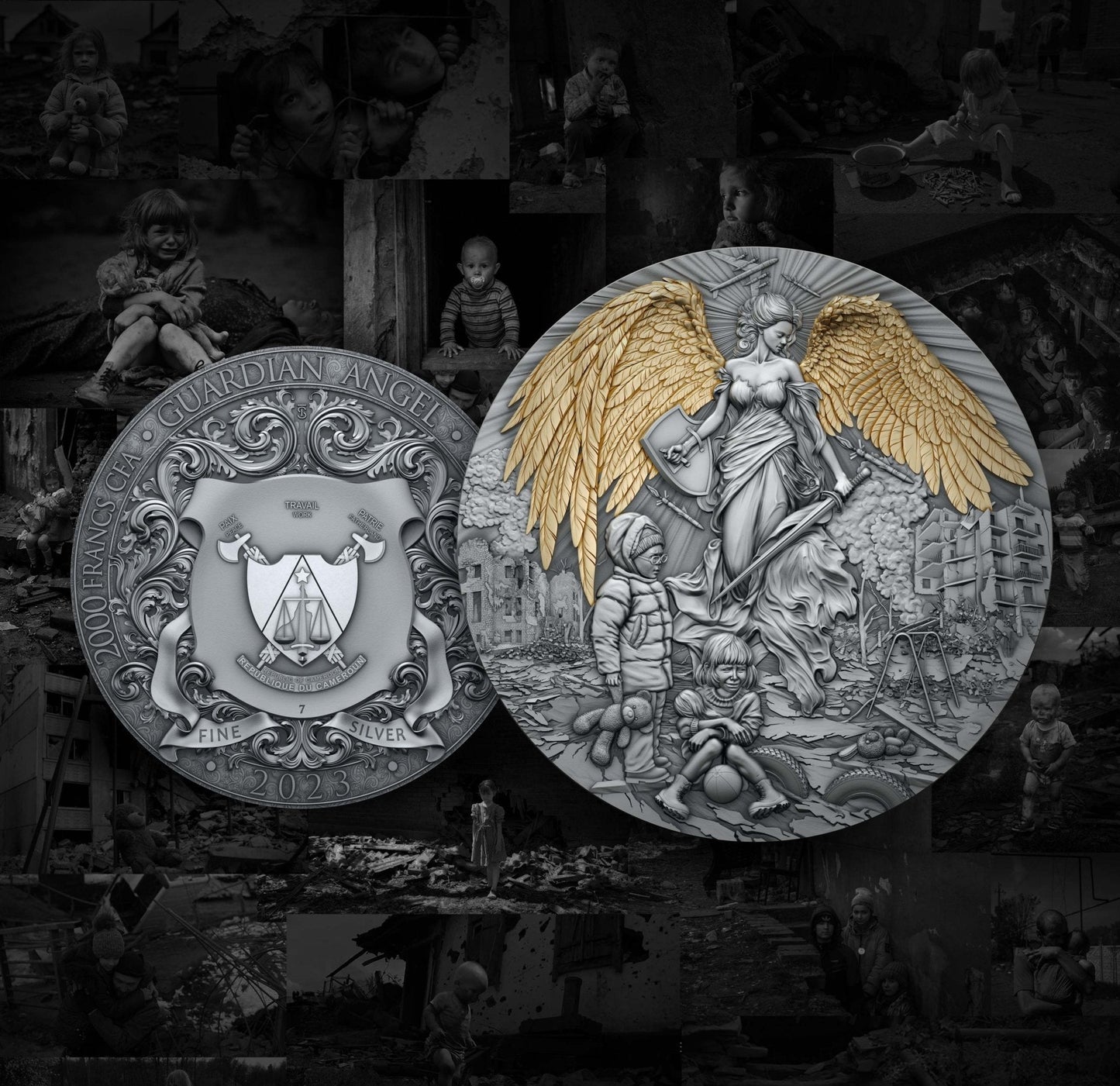 2 oz Silver GUARDIAN ANGEL Coin 2023 Cameroon - Which Mark