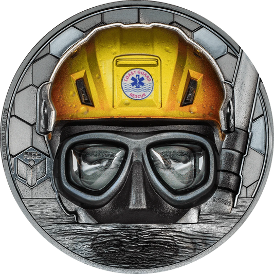 3 oz Silver COAST GUARD Real Heroes Coin 2023 Cook Islands - Which Mark