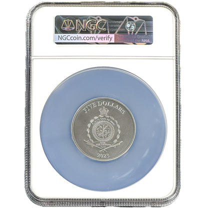 2 oz Silver BEE Coin MS70 2023 Niue - Which Mark