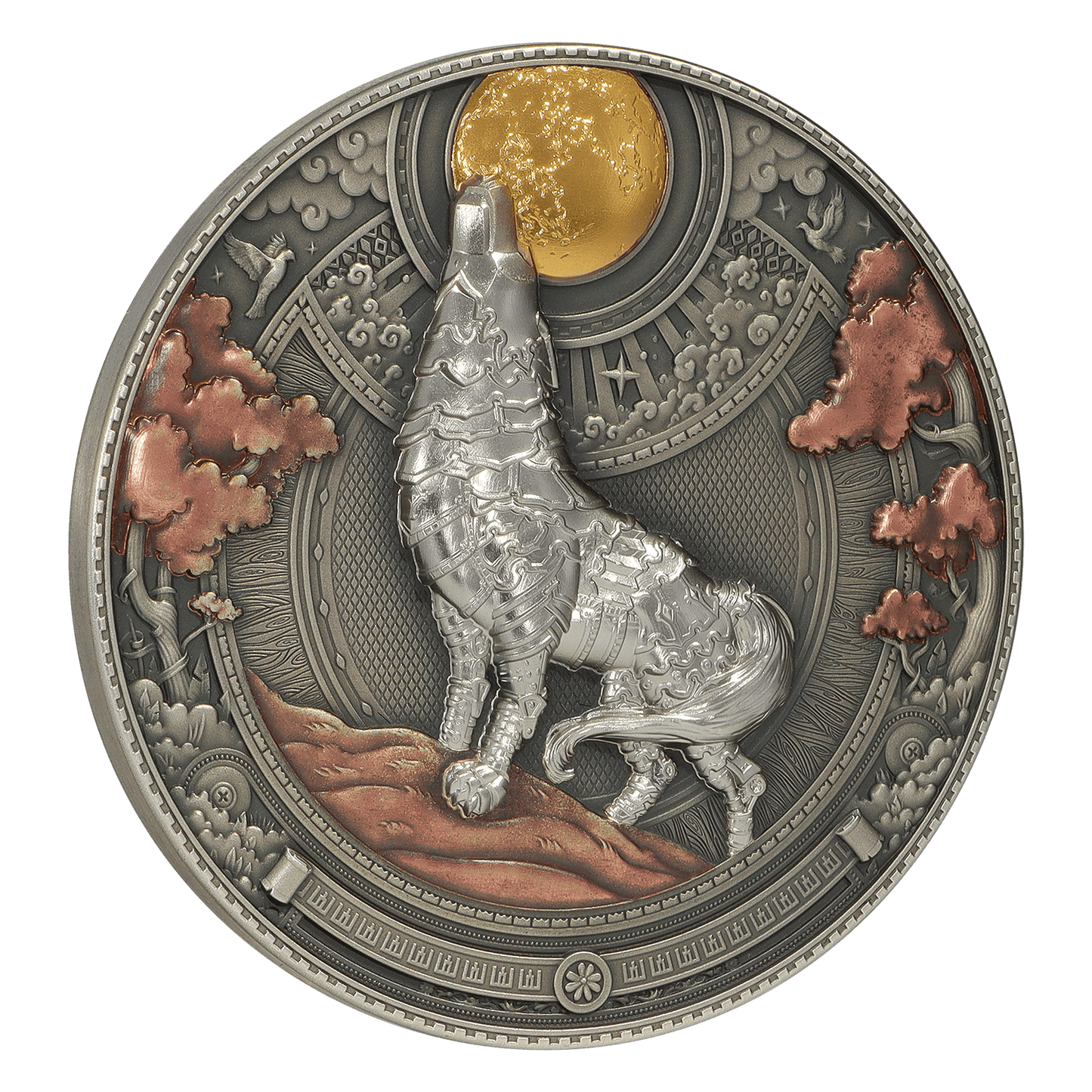 2 oz Silver METAL WOLF Steampunk Coin MS70 2023 Niue - Which Mark