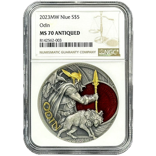 2 oz Silver ODIN Coin MS70 2023 Niue - Which Mark