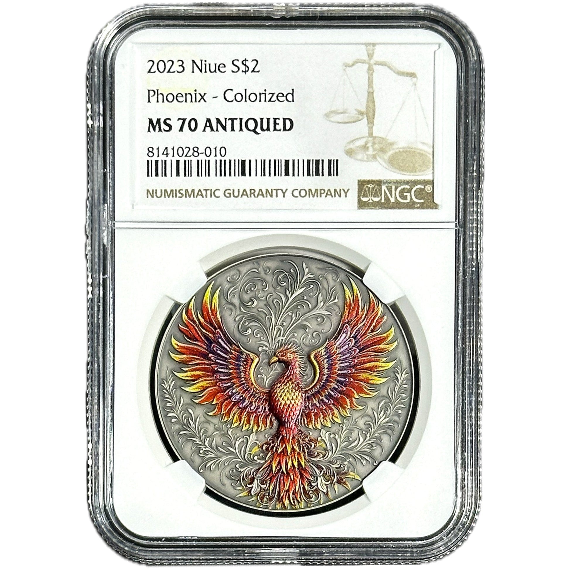 1 oz Silver PHOENIX Colorized Coin MS70 2023 Niue - Which Mark