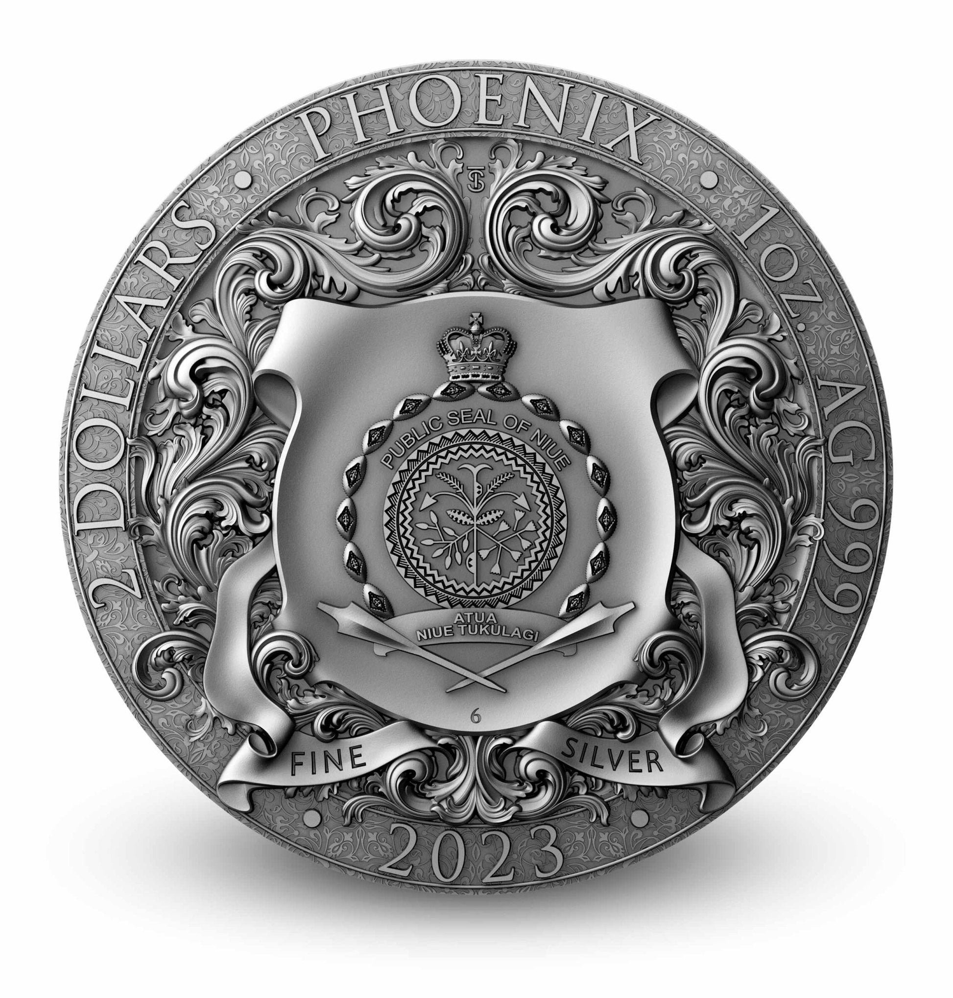 1 oz Silver PHOENIX Colorized Coin MS70 2023 Niue - Which Mark