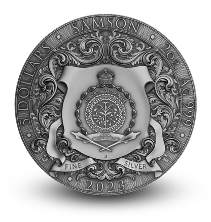 2 oz Silver SAMSON Coin MS70 2023 Niue - Which Mark