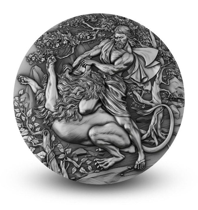 2 oz Silver SAMSON Coin MS70 2023 Niue - Which Mark