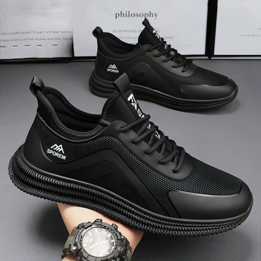 Men's Fly Woven Mesh Shoes Soft Sole Sneakers - Which Mark