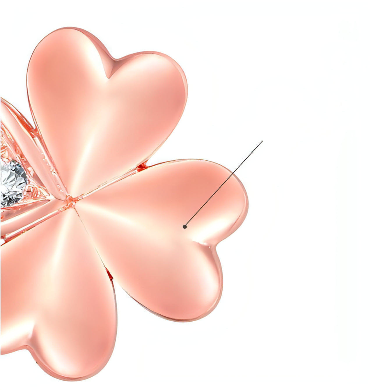 Rose Gold Clover Diamond Pendant Necklace - Which Mark