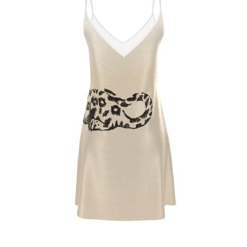 Vela Silk Dress in Lounging Jaguar - Which Mark
