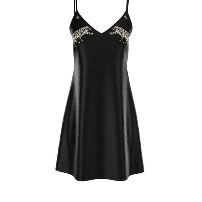 Vela Silk Slip Dress in Jaguar Stars - Which Mark