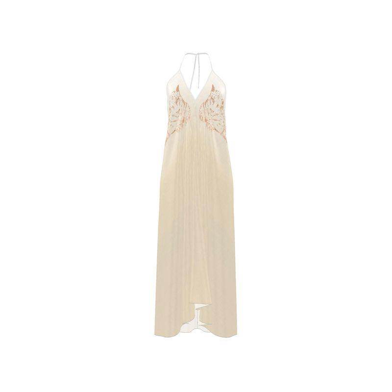 Altair Silk Halter Dress in Dueling Jaguars - Which Mark