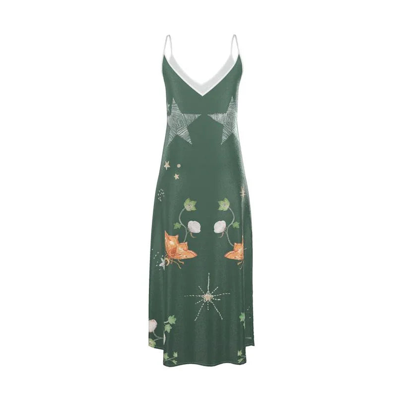 Andromeda Silk Dress in Jungle Altar - Which Mark