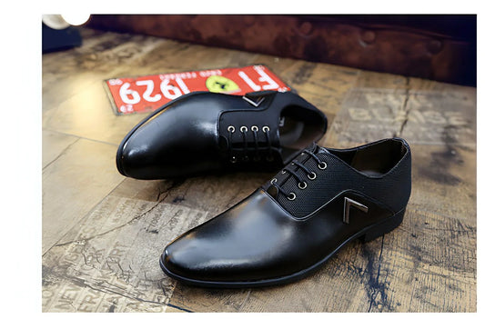 Men's business leather shoes lage size 445678 leather shoes male - Which Mark