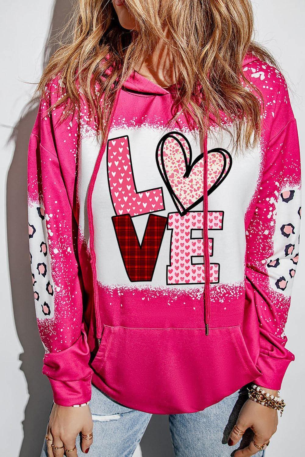 Leopard Print Drawstring Hoodie Women's Long Sleeve Sweater - Which Mark